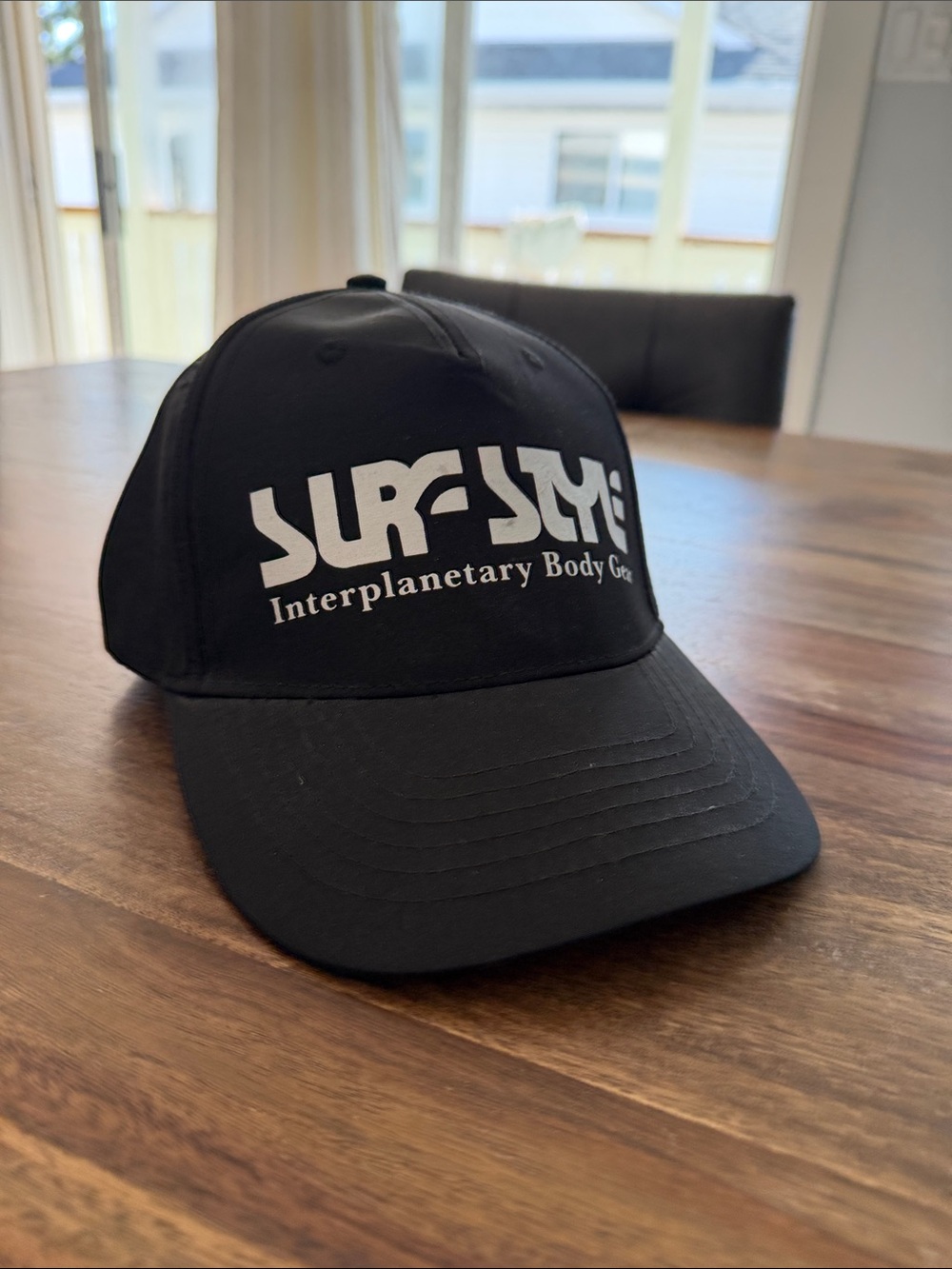 surf style Black Cap with White Logo